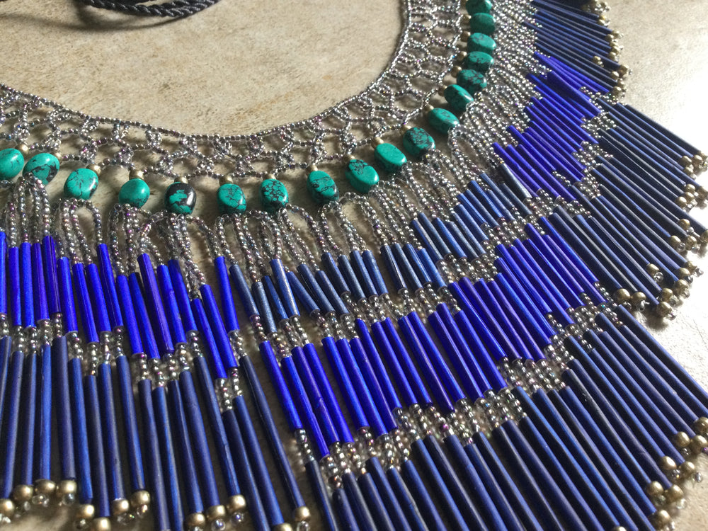 Blue Egyptian Fringe