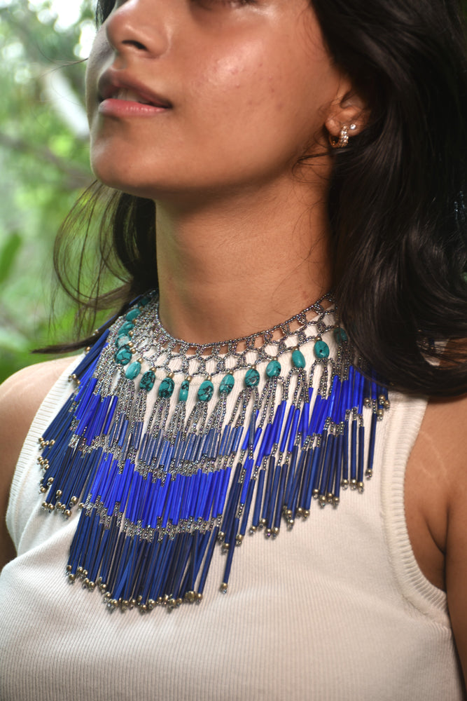 Blue Egyptian Fringe