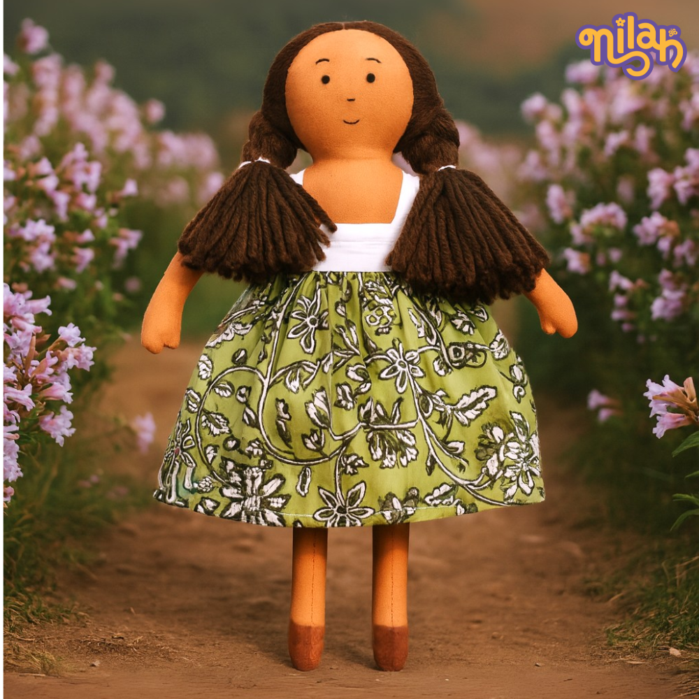 Single Doll - Nilah Baby Doll Dress - Box , Warm, Cotton Fabric Toy