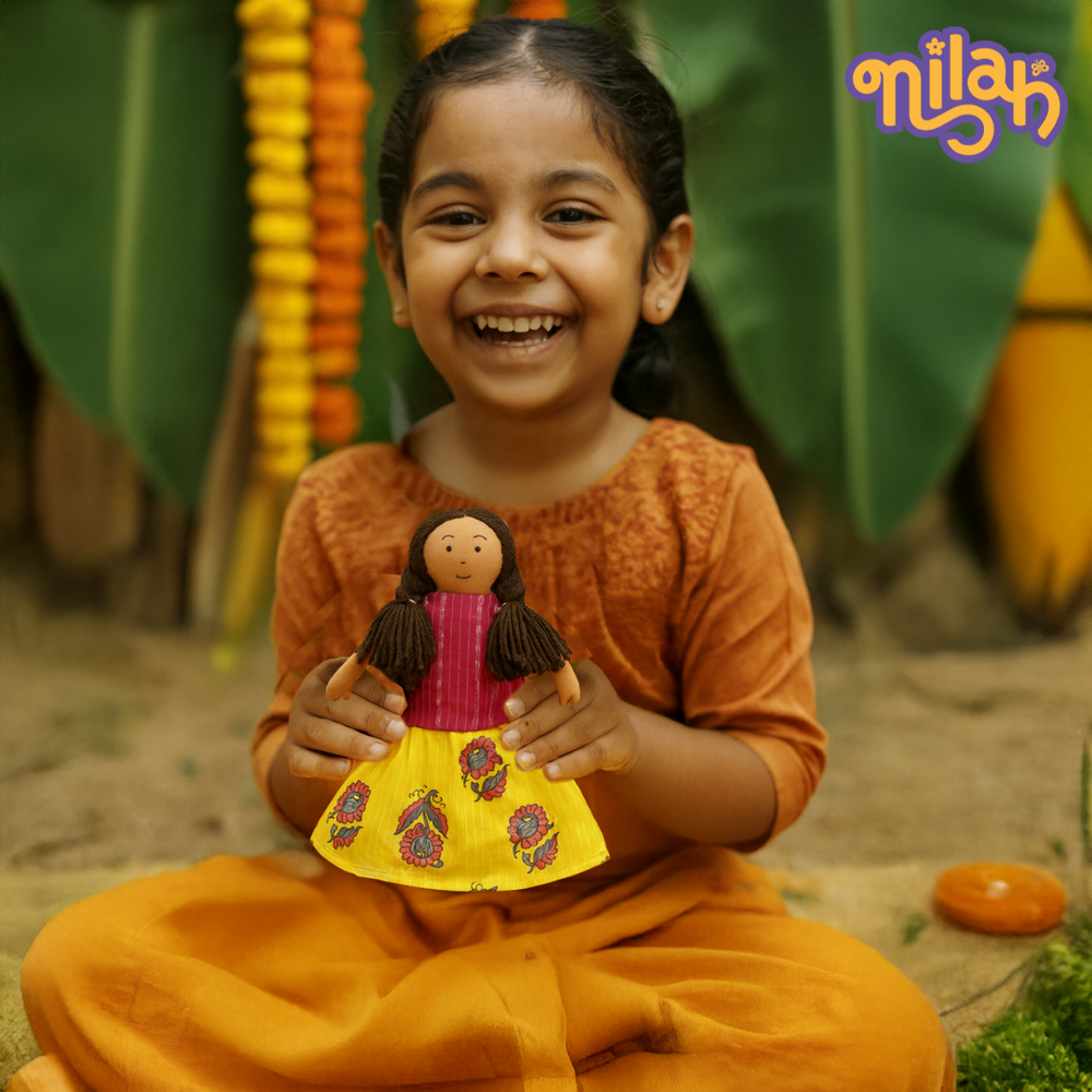 Single Doll - Nilah Classic Yellow, Warm, Cotton Fabric Toy