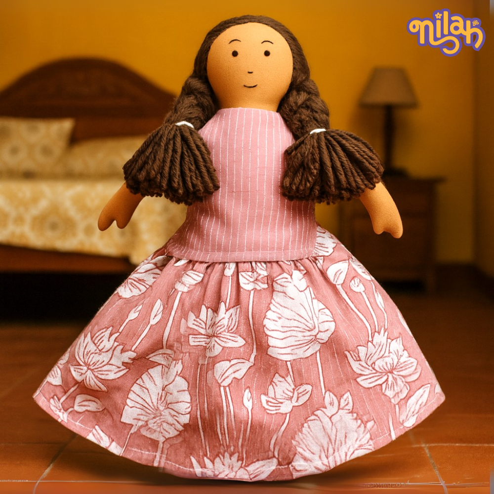 Single Doll - Nilah Classic Pink, Warm, Cotton Fabric Toy