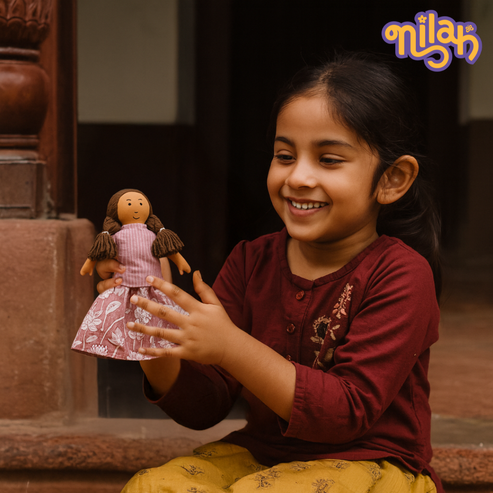 Single Doll - Nilah Classic Pink, Warm, Cotton Fabric Toy