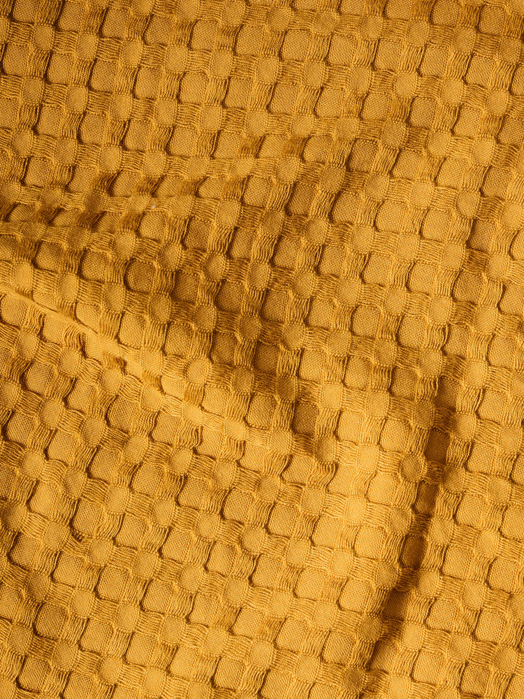 Honeycomb | Cotton Bamboo | Waffle | XL Bath Towel | Ochre
