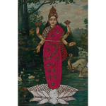 Lakshmi (Embellished Oleograph)- Framed