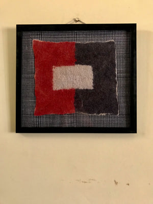 Play of Colour and Geometry, Felted Wool Art (Set of 4)