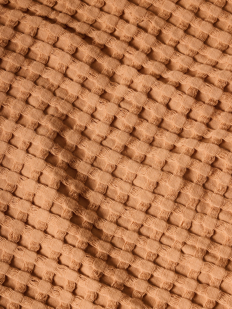 Chalk | Cotton | Waffle | Bath Towel | Salted Brick