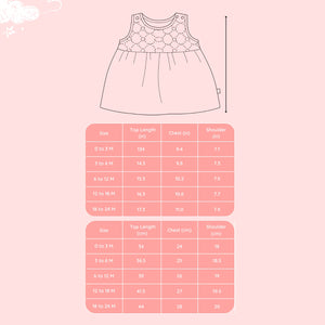 Baby Girl Off White and Red  Colorblock Linen Frock
