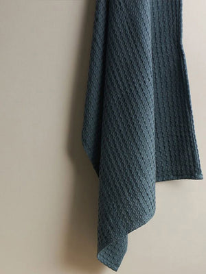 Beehive | Cotton Bamboo | Waffle | XL Bath Towel | Storm
