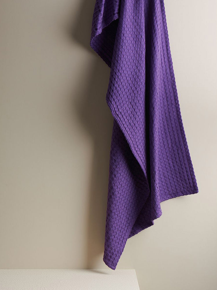 Pixel | Cotton | Waffle | Bath Towel | Wild Orchid