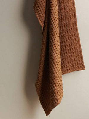 Beehive | Cotton Bamboo | Waffle | XL Bath Towel | Burlap