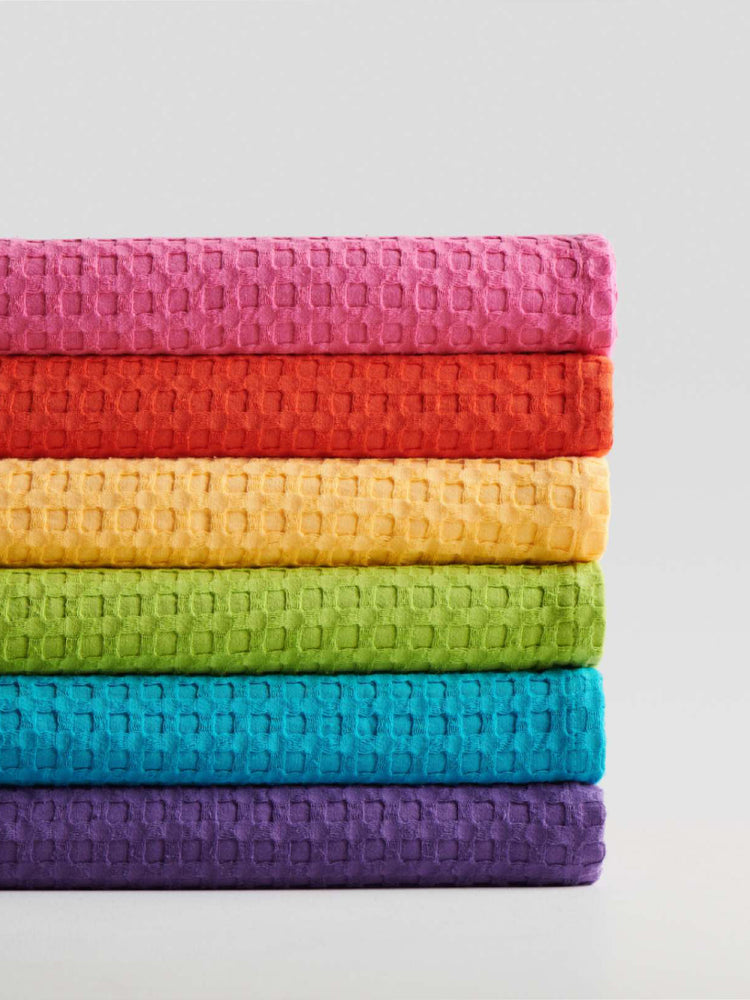 Pixel | Cotton | Waffle | Bath Towel | Wild Orchid