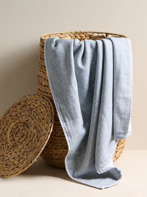 Earth Stucco | Cotton Bamboo | Hammam Terry | Bath Towel | Storm