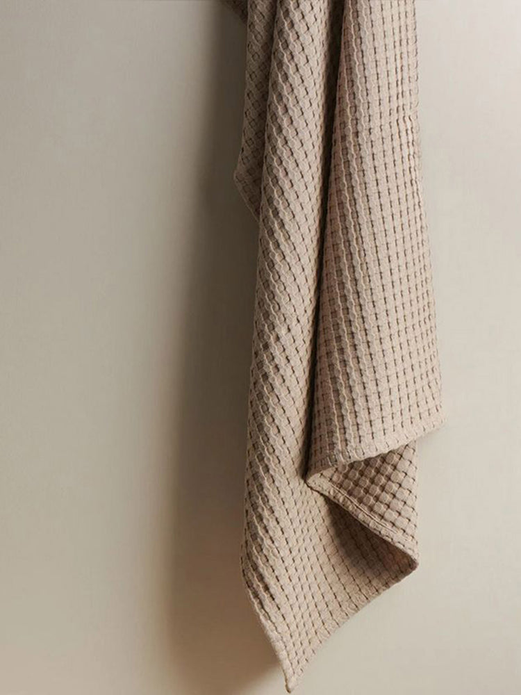 Beehive | Cotton Bamboo | Waffle | XL Bath Towel | Clay