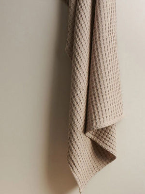 Beehive | Cotton Bamboo | Waffle | XL Bath Towel | Clay