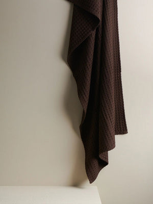 Beehive | Cotton Bamboo | Waffle | XL Bath Towel | Peat