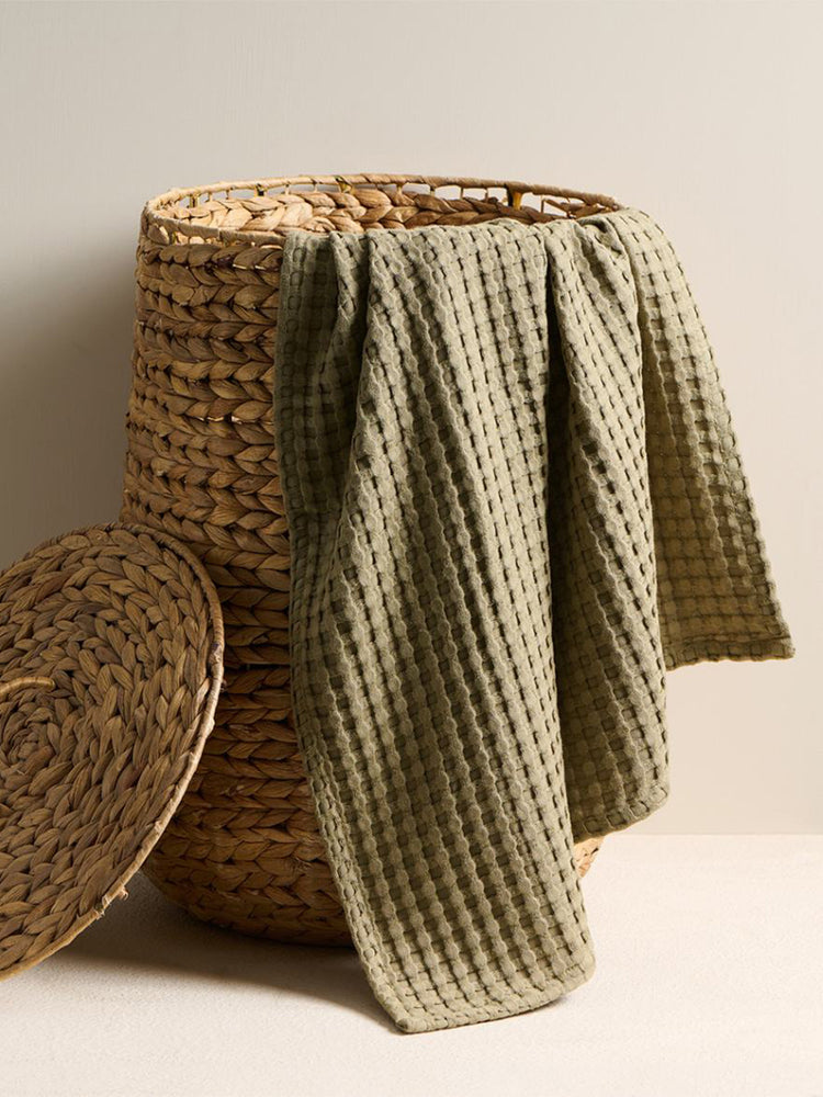 Beehive | Cotton Bamboo | Waffle | Bath Towel | Moss
