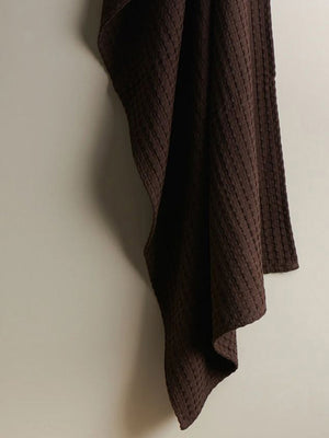 Beehive | Cotton Bamboo | Waffle | XL Bath Towel | Peat