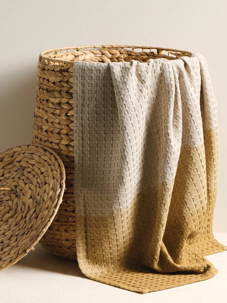 Dip Dye | Cotton Bamboo | Waffle | Bath Towel | Clay Burlap
