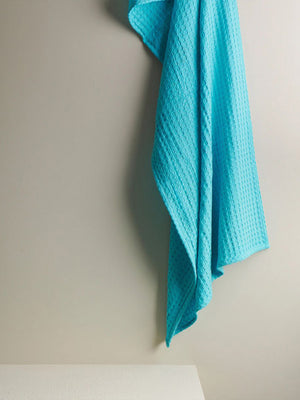 Pebble | Cotton | Waffle | XL Bath Towel | Aqua