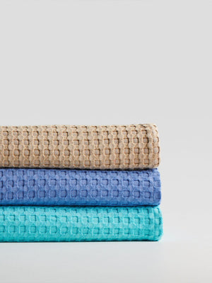 Pebble | Cotton | Waffle | Bath Towel | Aqua