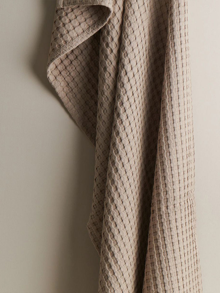 Beehive | Cotton Bamboo | Waffle | XL Bath Towel | Clay