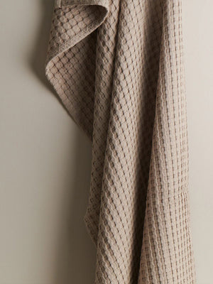 Beehive | Cotton Bamboo | Waffle | XL Bath Towel | Clay
