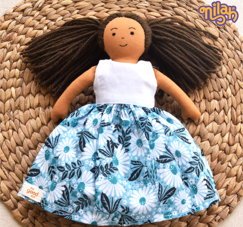 Single Doll - Mira- Nilah's Younger Sister in Long Dress, Warm, Cotton Fabric Toy