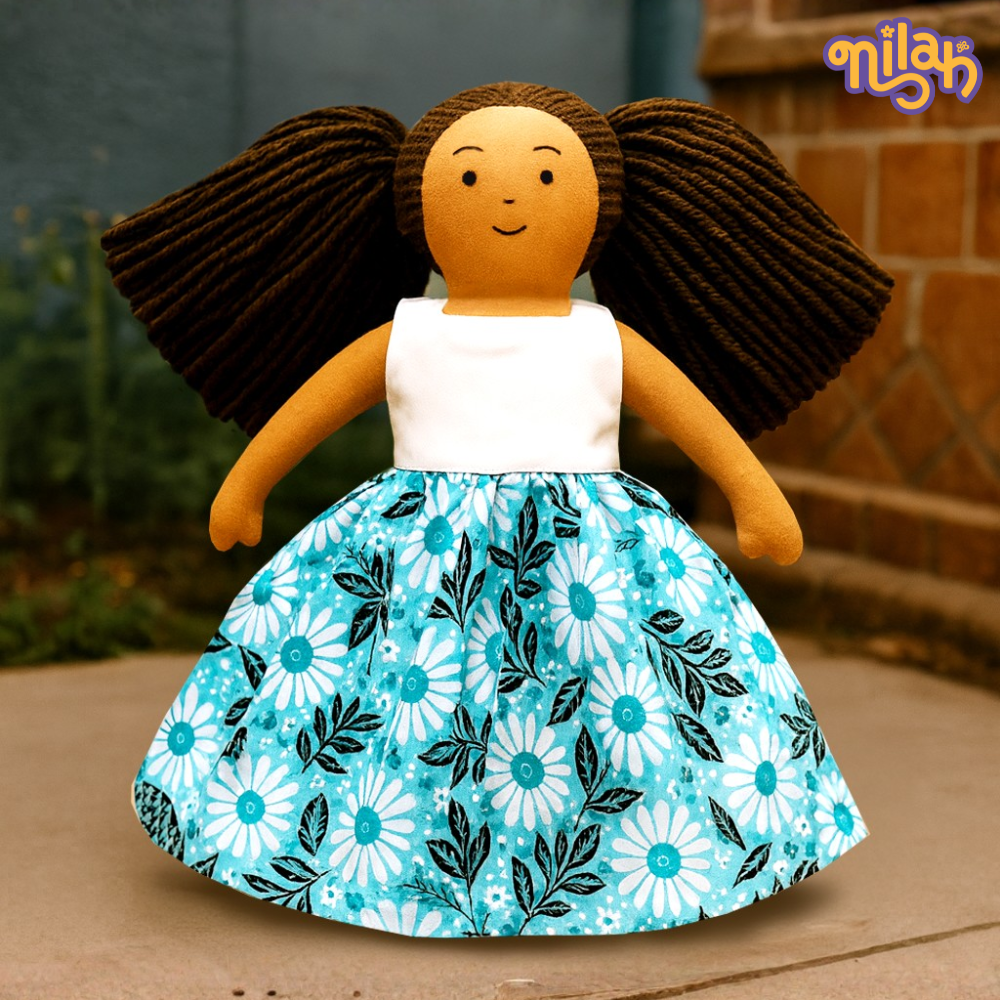 Single Doll - Mira- Nilah's Younger Sister in Long Dress, Warm, Cotton Fabric Toy