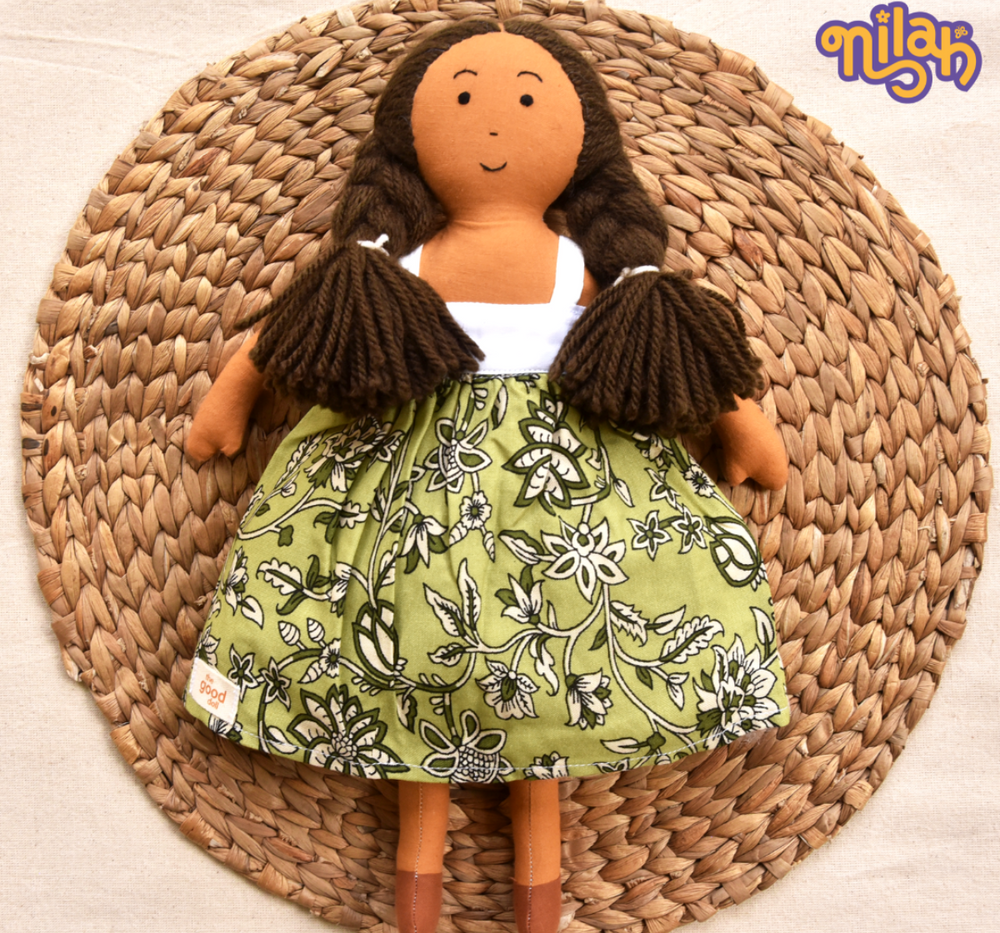 Single Doll - Nilah Baby Doll Dress - Box , Warm, Cotton Fabric Toy