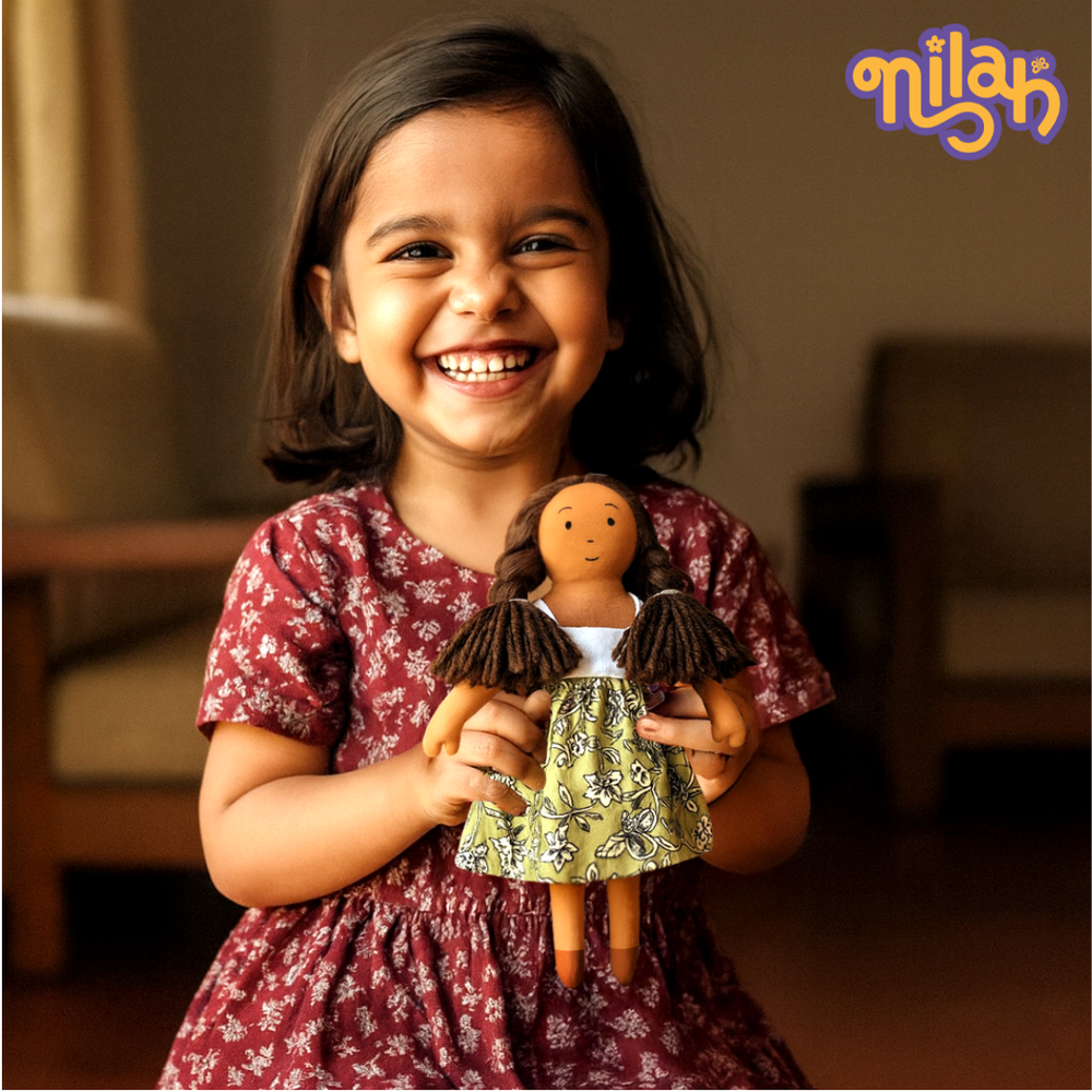 Single Doll - Nilah Baby Doll Dress - Box , Warm, Cotton Fabric Toy