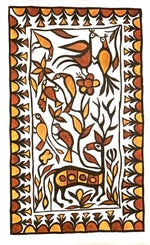 Sajwa Devi - Deer with Birds