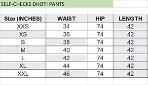 Self-Checks Dhoti Pants