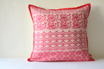 Assamese Ahimsa Silk Woven Cushion Cover (Pink)