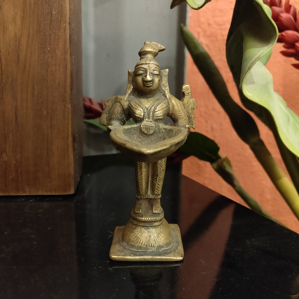 Vintage Brass Lady Lamp