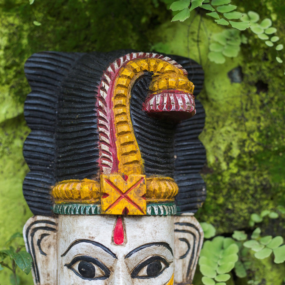 Handcrafted Wooden Meenakshi Mask