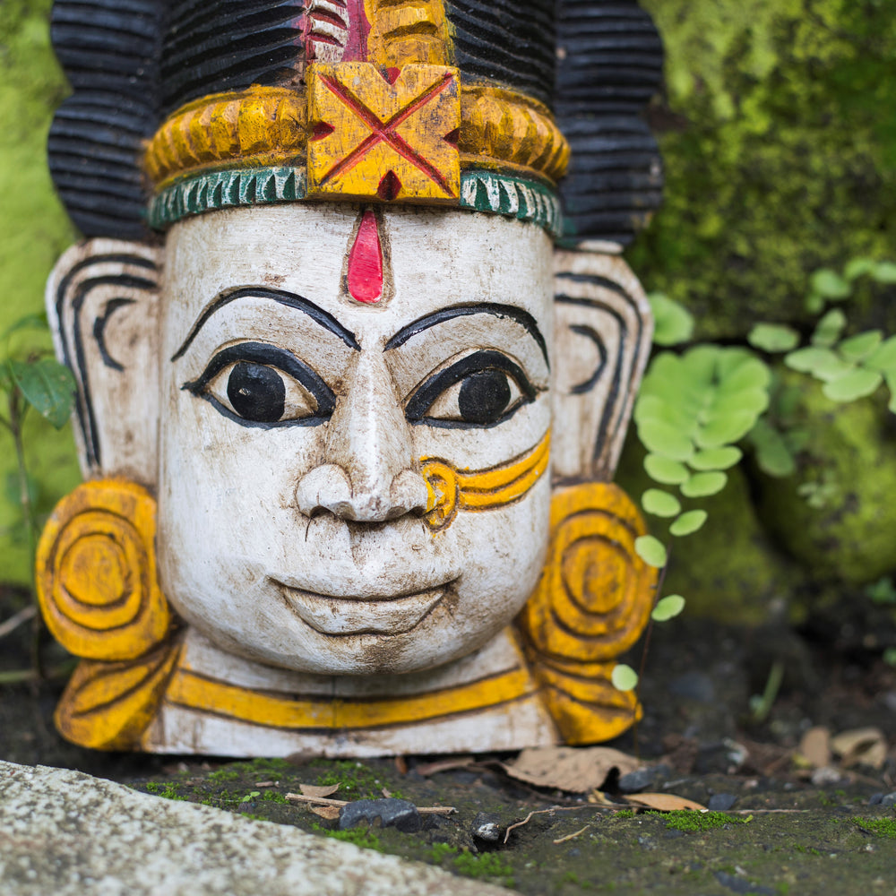 Handcrafted Wooden Meenakshi Mask