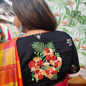 Black Krishnachura Blouse