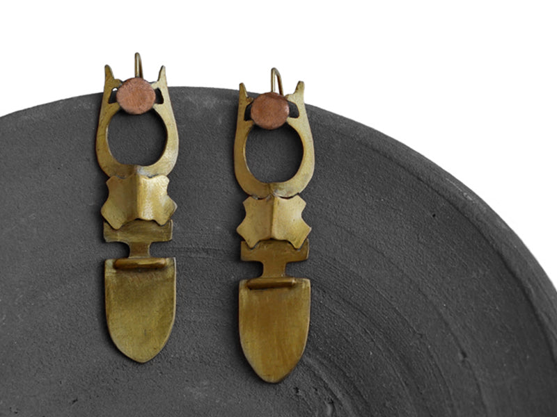 Stagbeetle Dualmetal Earrings