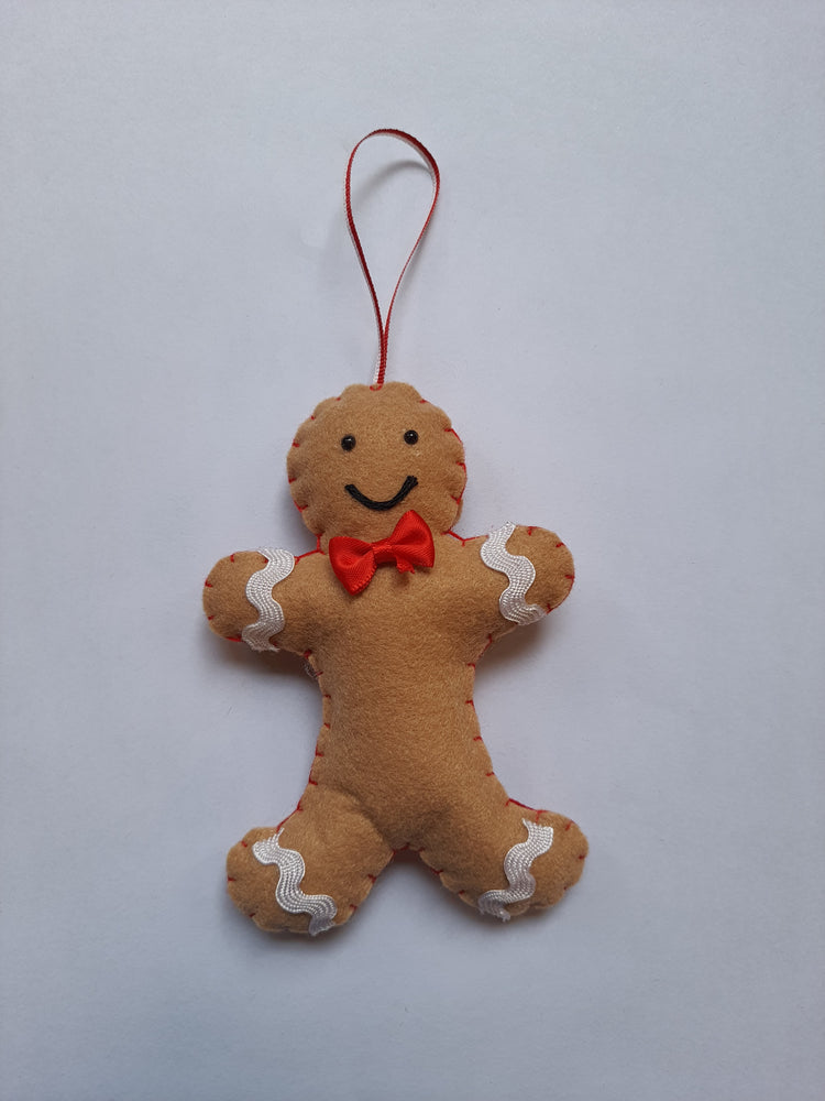 Felt ginger bread man - Christmas Ornament