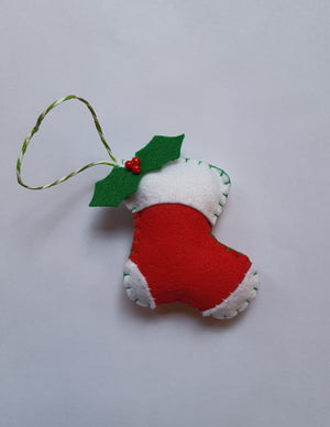Felt Sock - Christmas Ornament