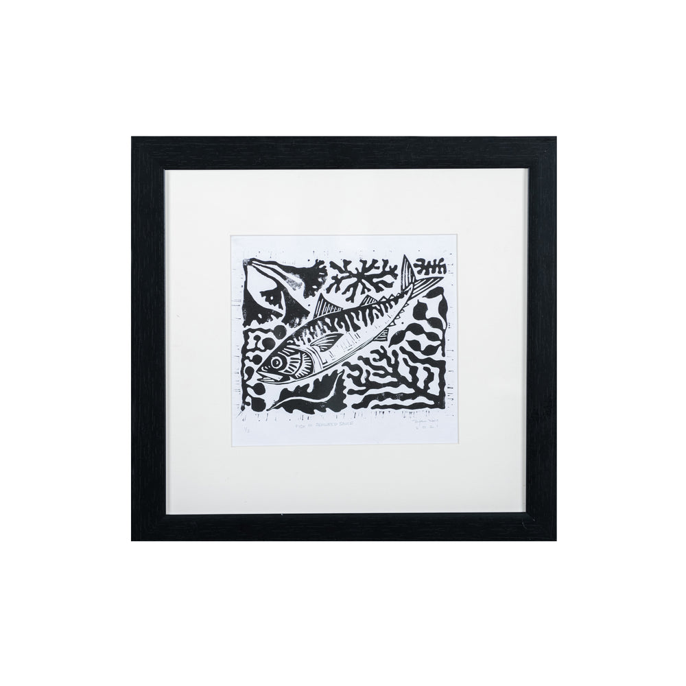 Fish in Seaweed Sauce - Framed