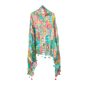 Patch Work Silk Dupatta