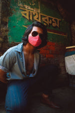 Red Checked Mask