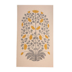 Lotus Tree of Life Panel - Grey and Mustard on Kora