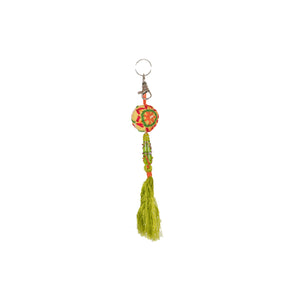 
                
                    Load image into Gallery viewer, Single Tassel Orange Key Chain
                
            