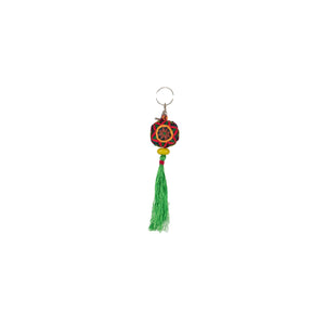 
                
                    Load image into Gallery viewer, Single Tassel Green Key Chain
                
            