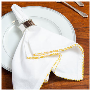 Zarine Dinner Napkins - Golden edges