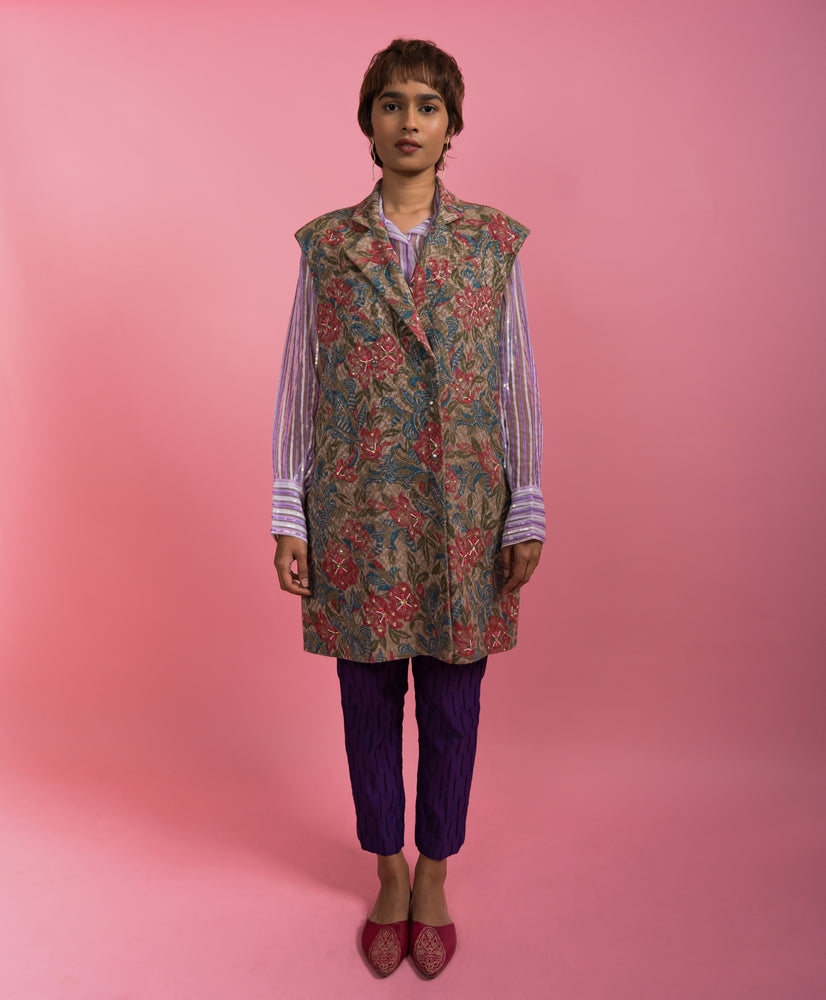 Smokey Quartz Sleeveless Jacket