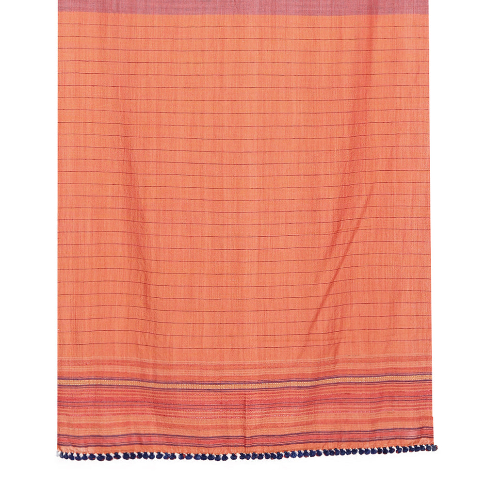 Renu Extra Weft Orange Shawl