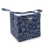 Acrylic Coated Laundry Bag - Cup & Saucer - Navy